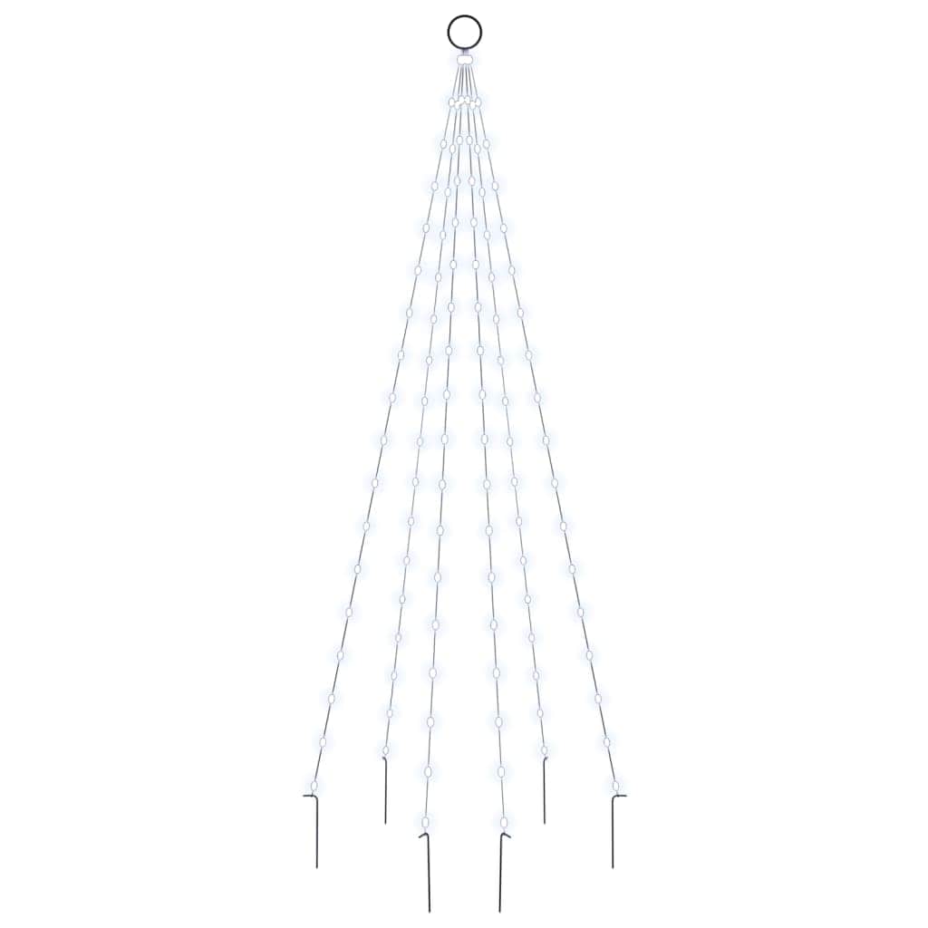 Christmas Tree on Flagpole Cold white 108 LEDs