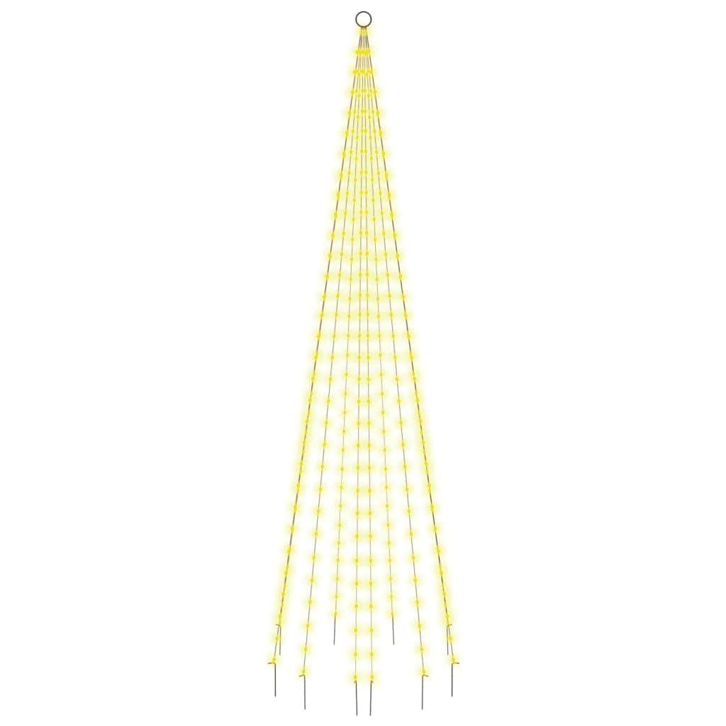 Christmas Tree on Flagpole Warm White 310 LEDs