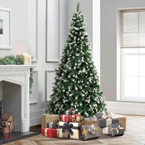 Christmas Tree Snowy Xmas Decorations Home Decor Green