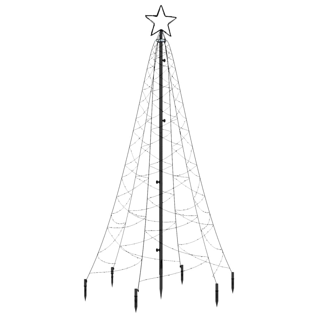 Christmas Tree with Spike Cold White 200 LEDs 180 cm