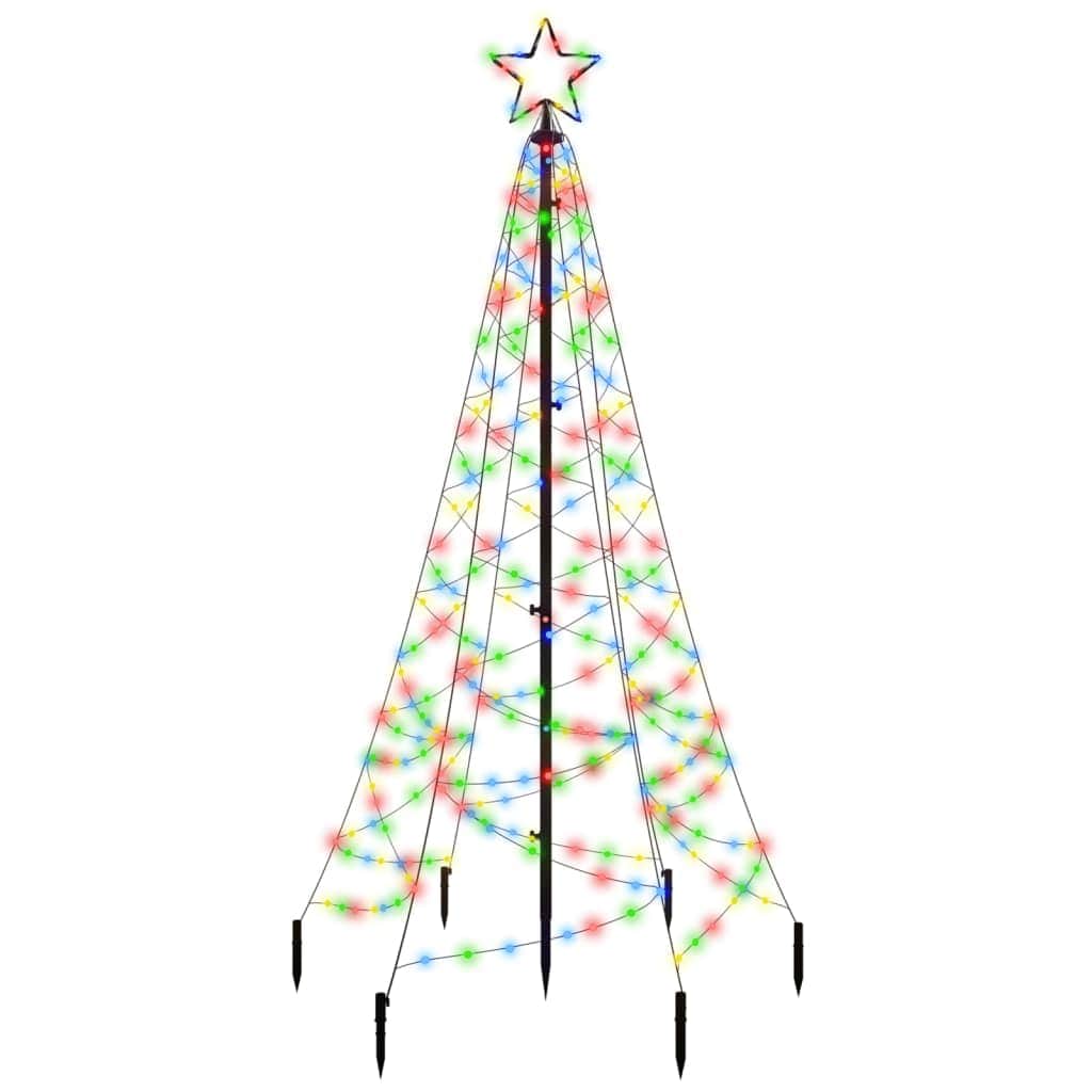 Christmas Tree with Spike Colourful 200 LEDs 180 cm