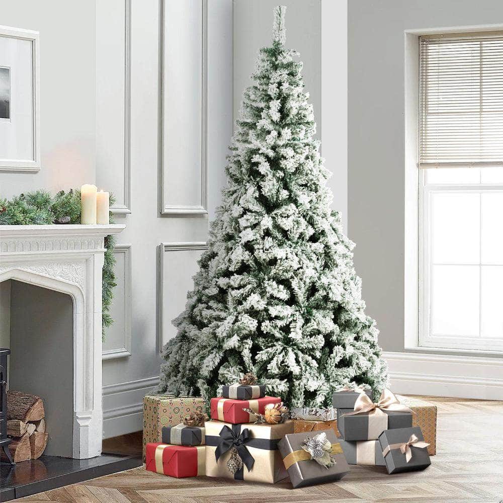 Christmas Tree Xmas Trees Decorations White Snow Flocked