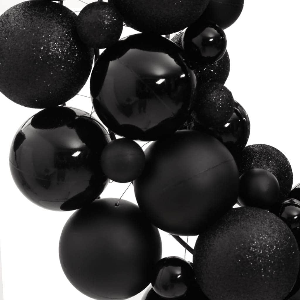 Christmas Wreath Black Polystyrene