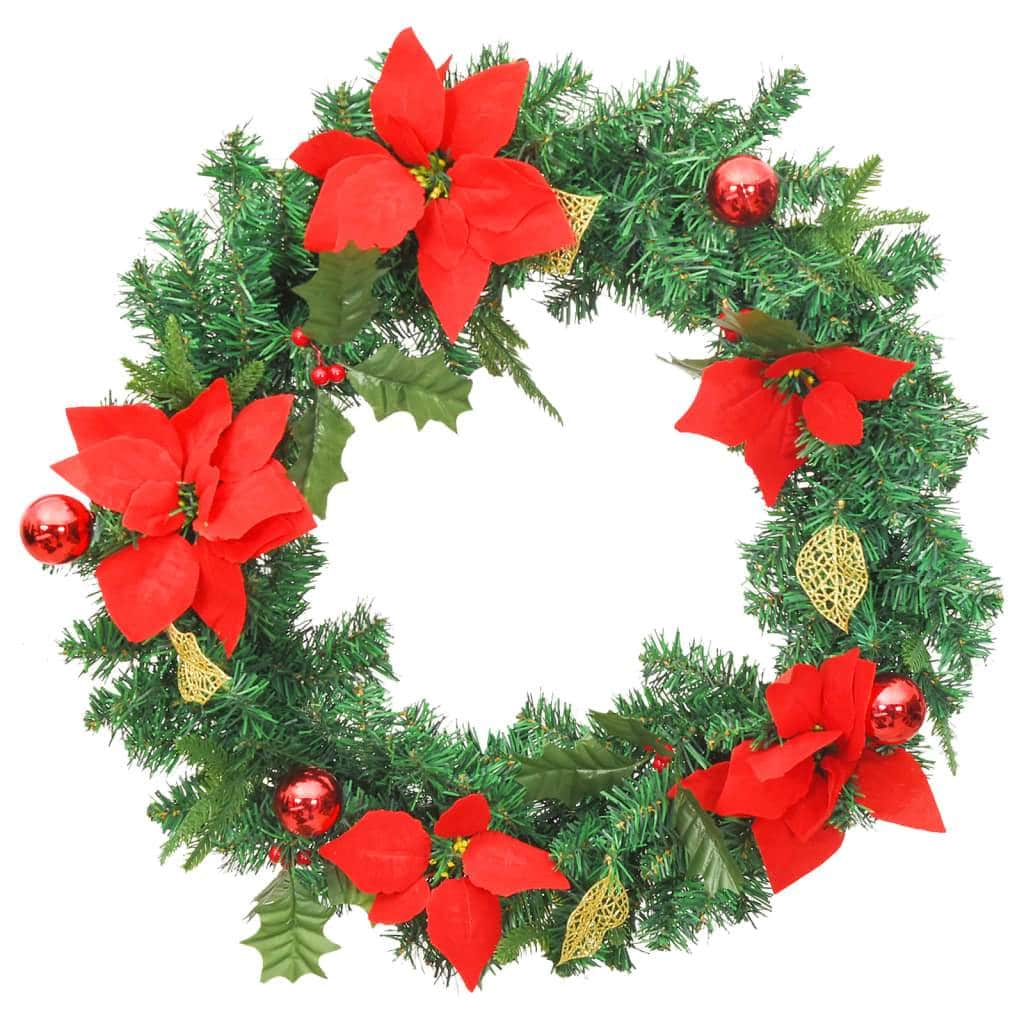 Christmas Wreath with LED Lights Green