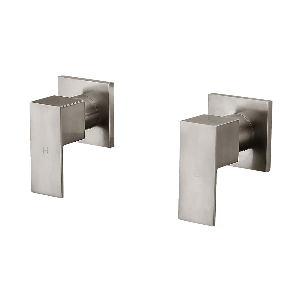 Chrome Bathroom Shower / Bath Mixer Tap Set with Brushed Finish w/ WaterMark