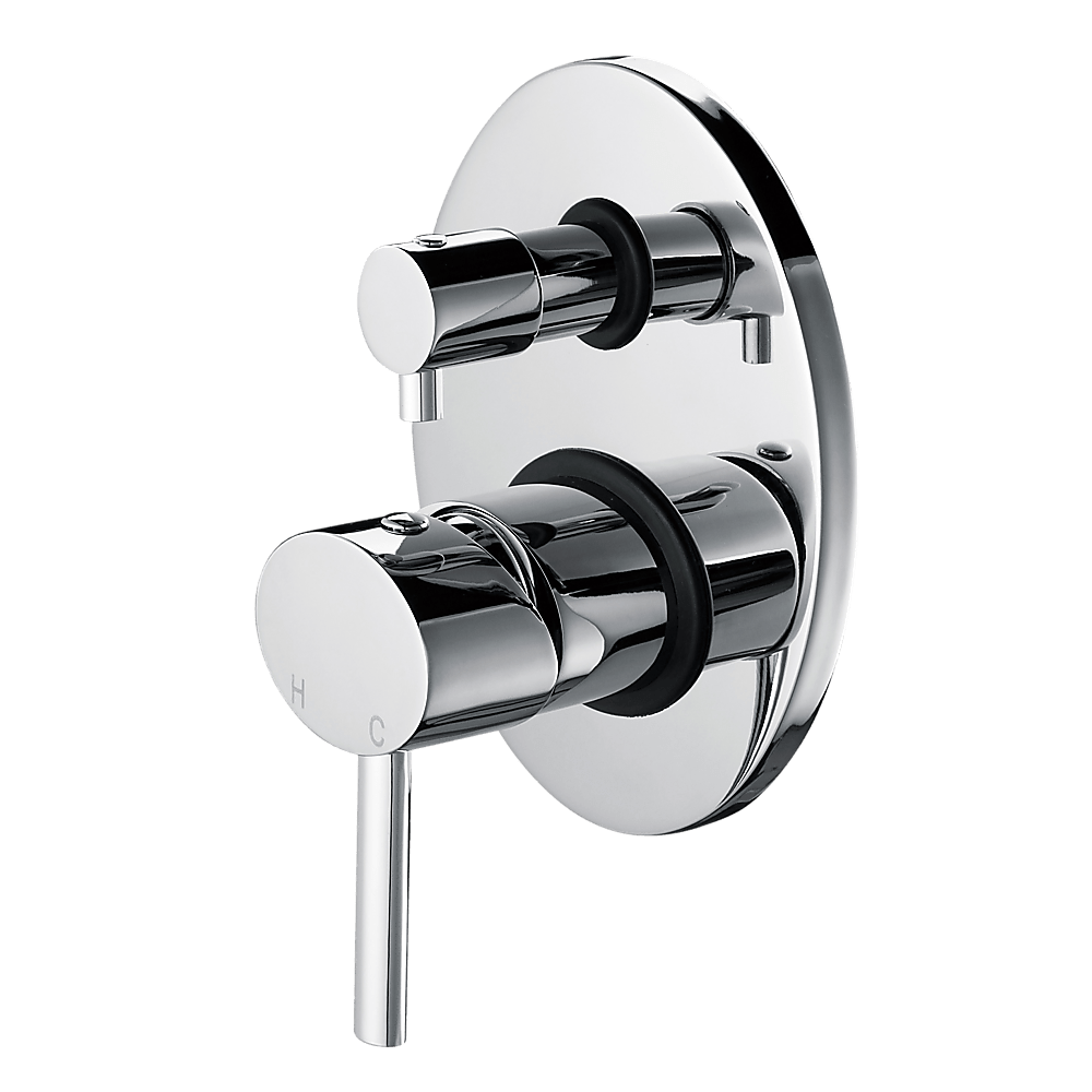 Chrome Bathroom Shower Wall Mixer Diverter w/ WaterMark