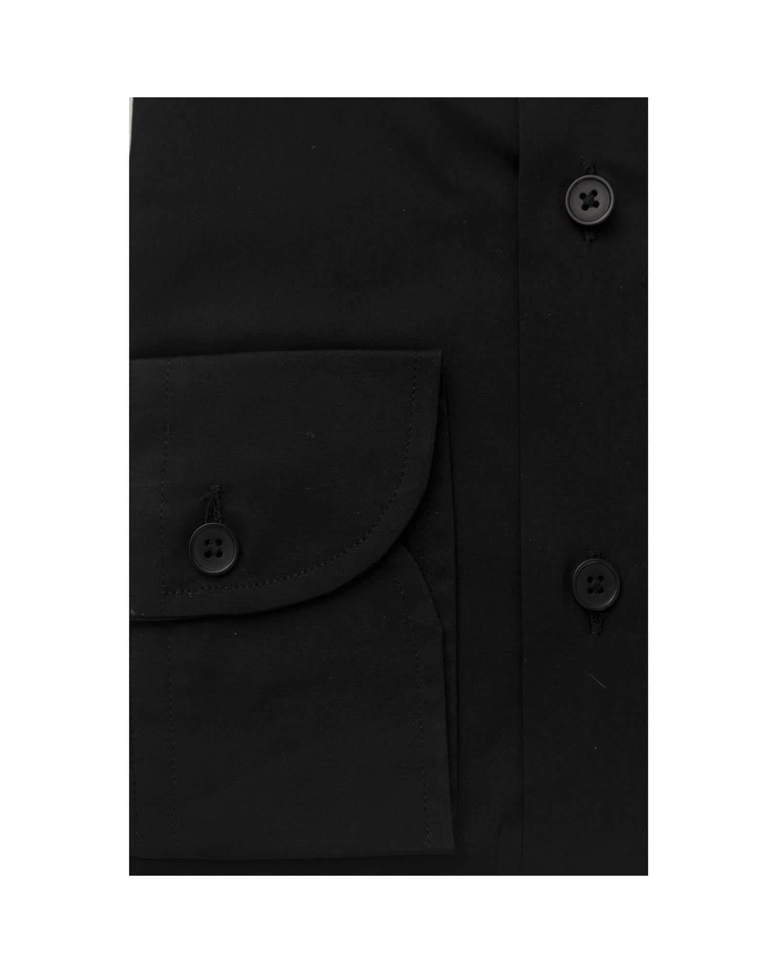 Classic Black/Blue/White Bagutta Men'S Cotton Shirt