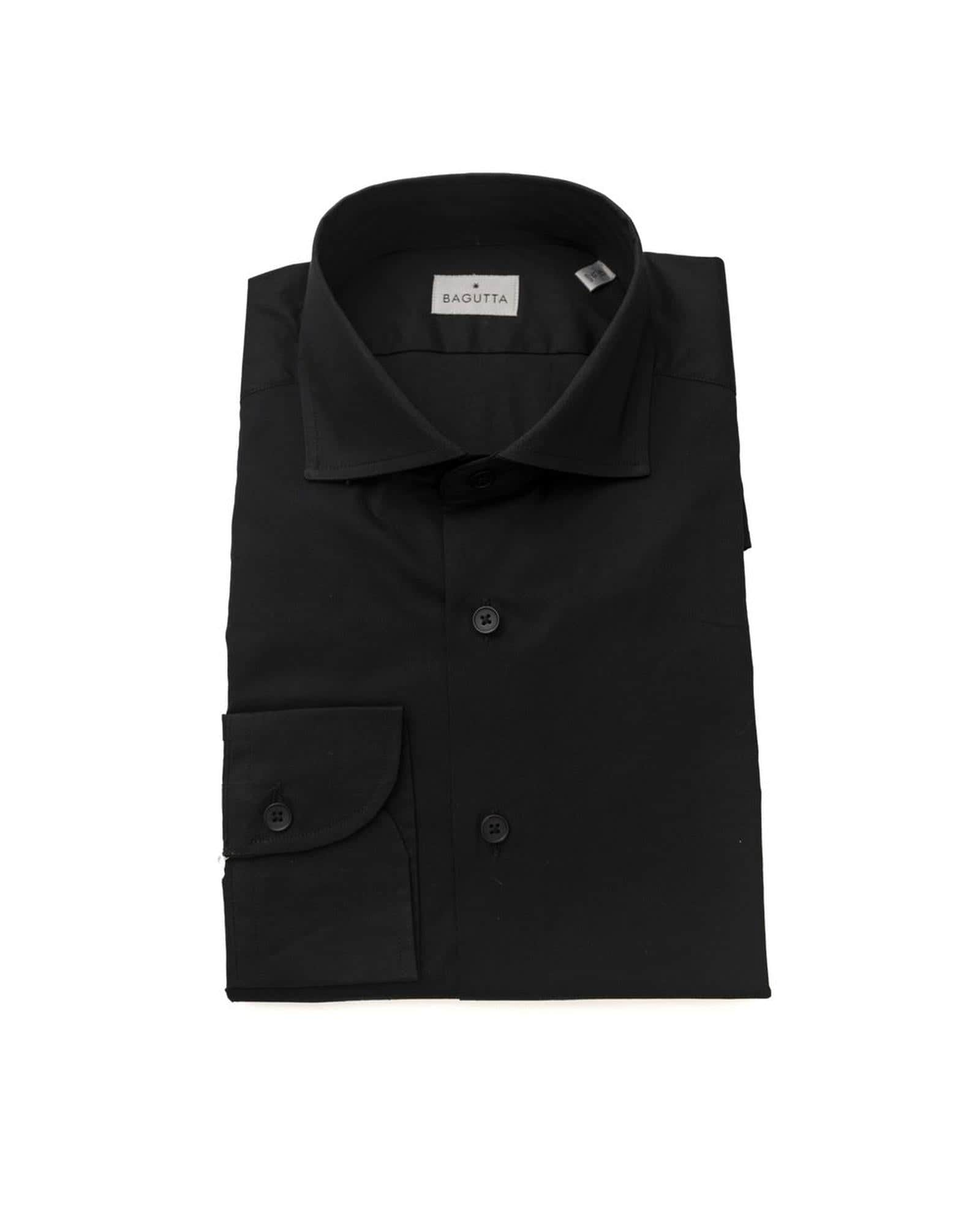 Classic Black/Blue/White Bagutta Men'S Cotton Shirt