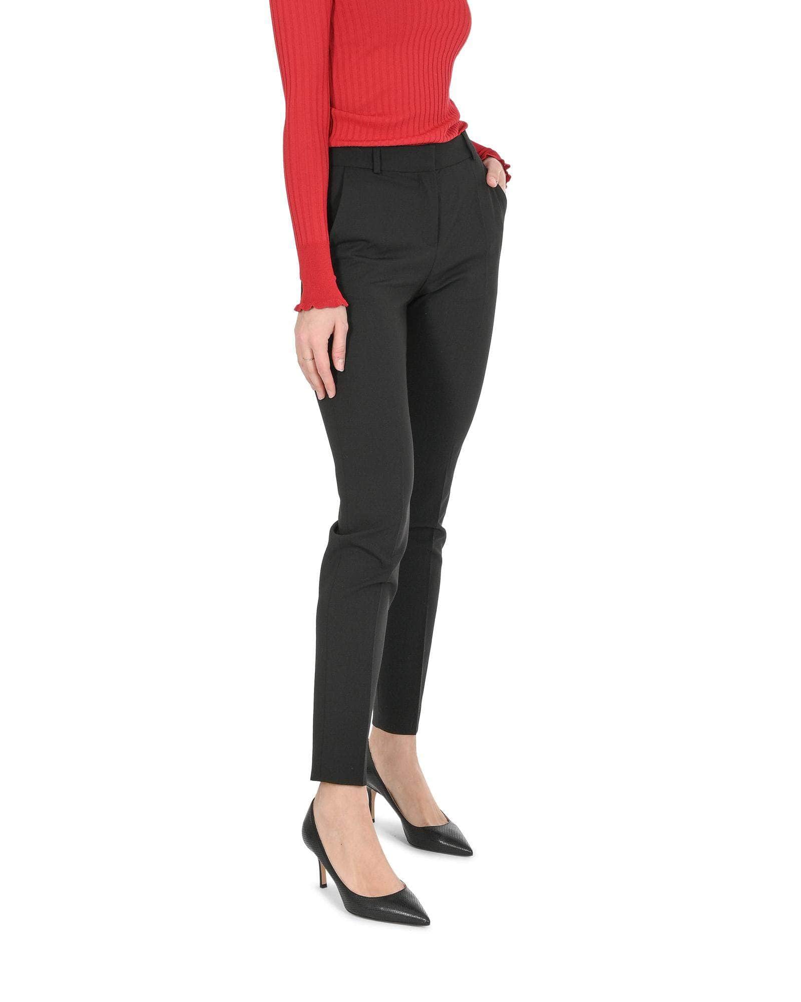 Classic Black Elegance Hugo Boss Women'S Wool Blend Trousers
