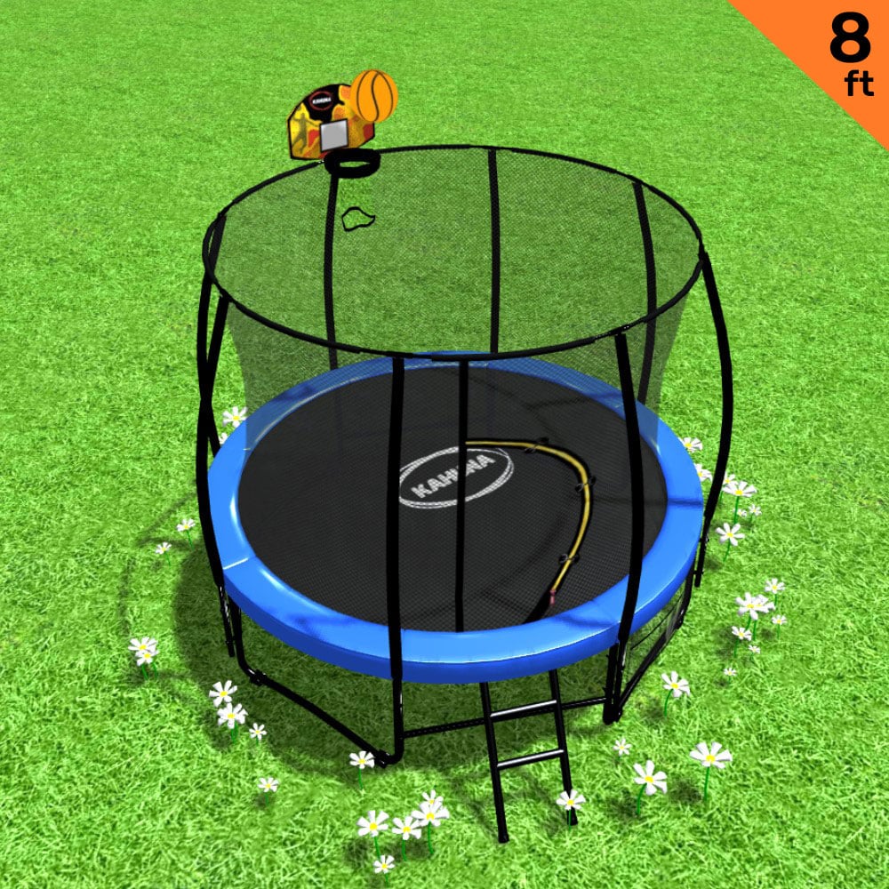 Trampoline With Basketball Set Blue 1x8cm