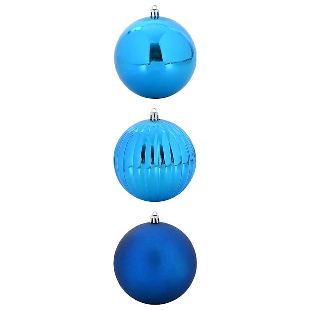 Classic Christmas Bauble Set 3 pcs Blue - Designer Finish - Stylish