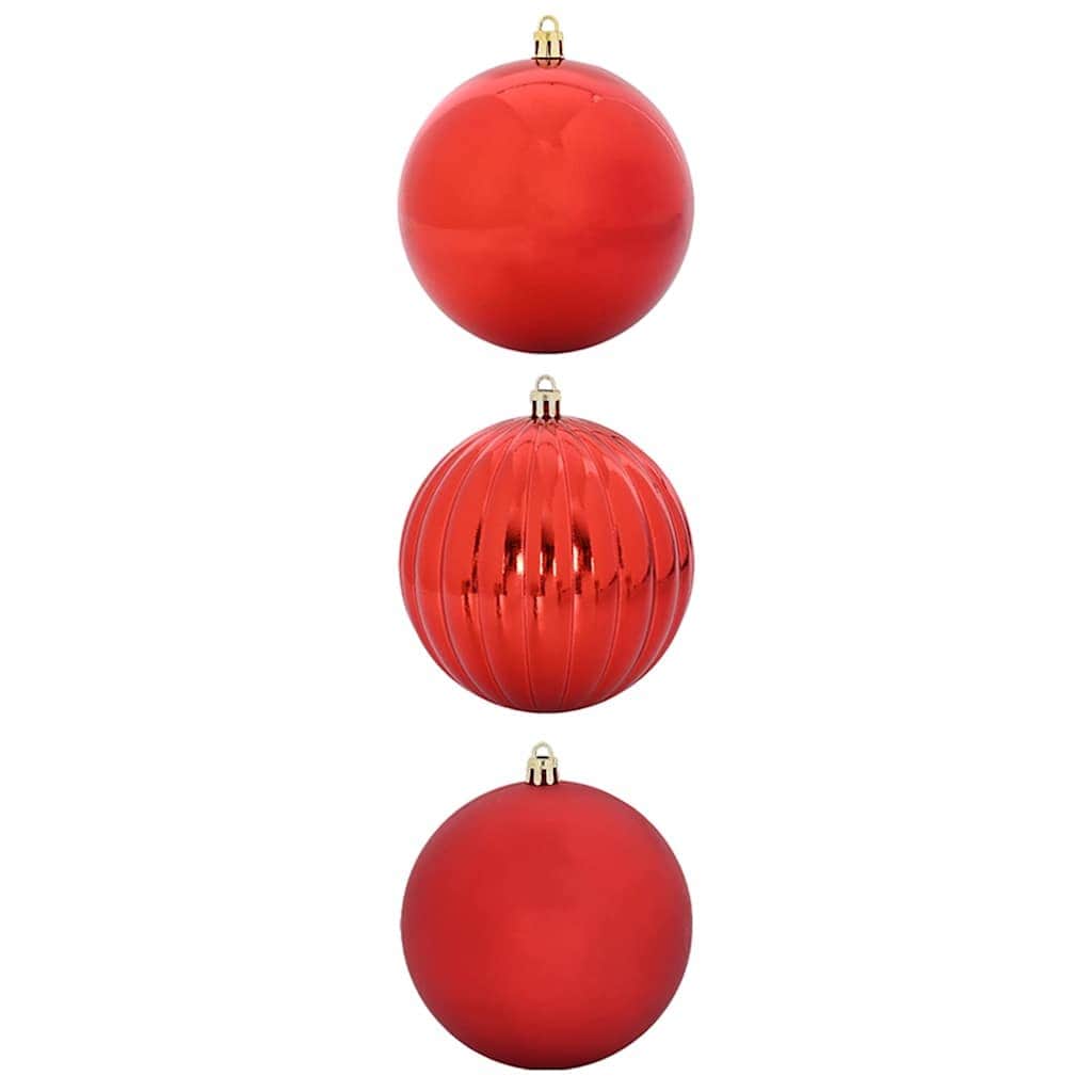 Classic Christmas Bauble Set 3 pcs Red - Home Dacor Essential