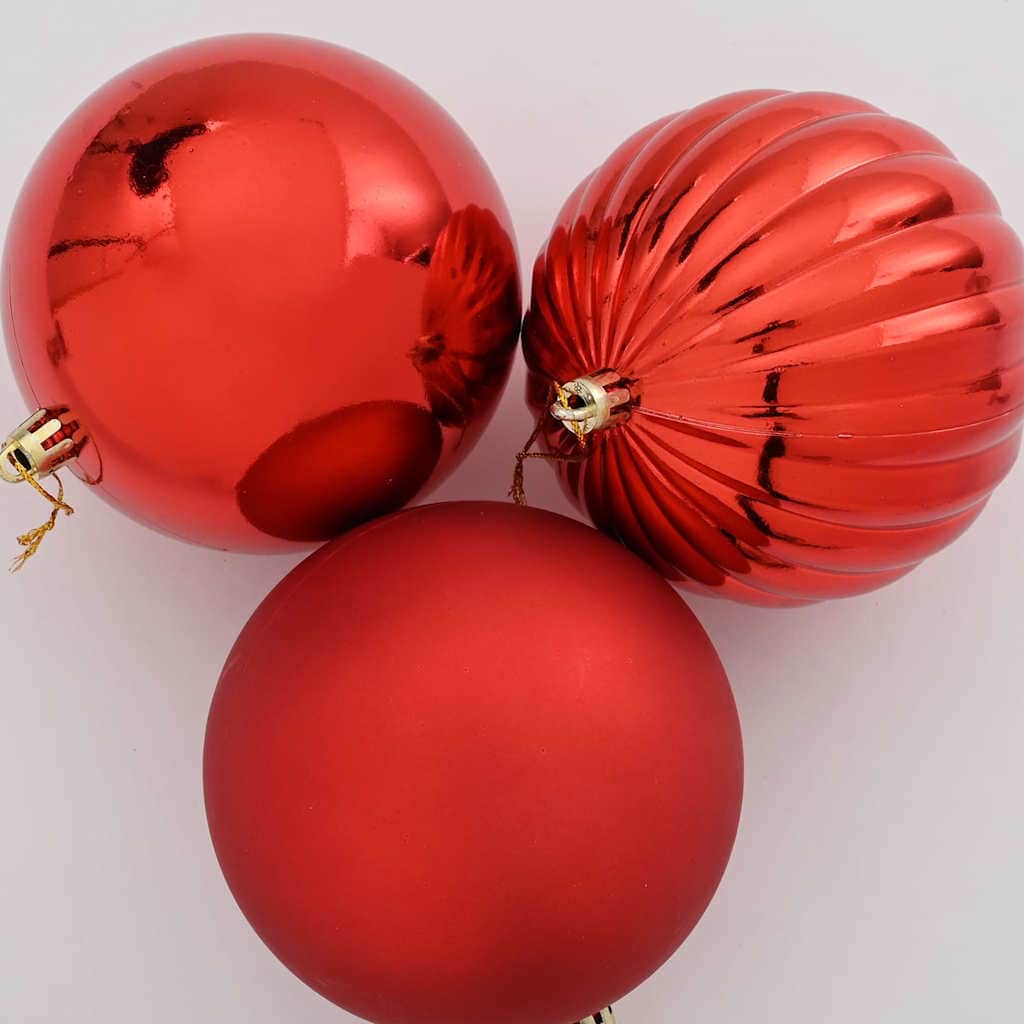 Classic Christmas Bauble Set 3 pcs Red - Home Dacor Essential