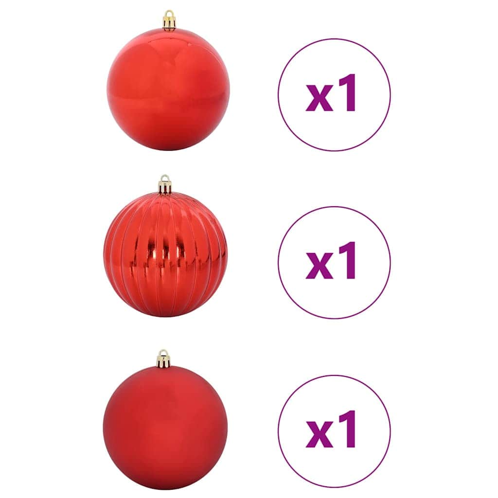Classic Christmas Bauble Set 3 pcs Red - Home Dacor Essential