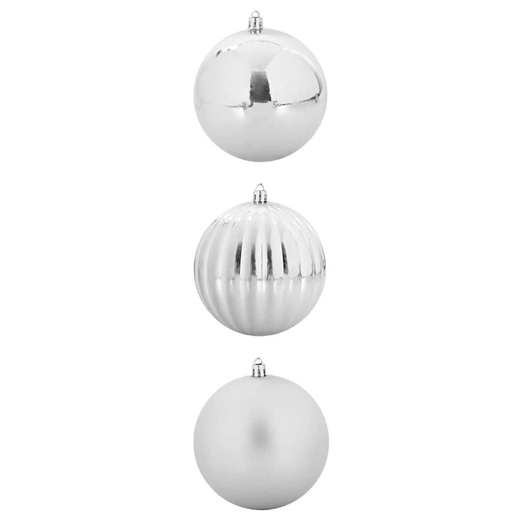 Classic Christmas Bauble Set 3 pcs Silver - Designer Finish - Stylish