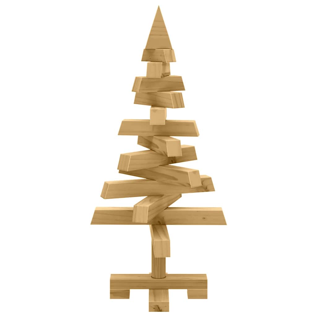 Classic Christmas Trees with Stand Brown 60cm Solid pine wood - Premium