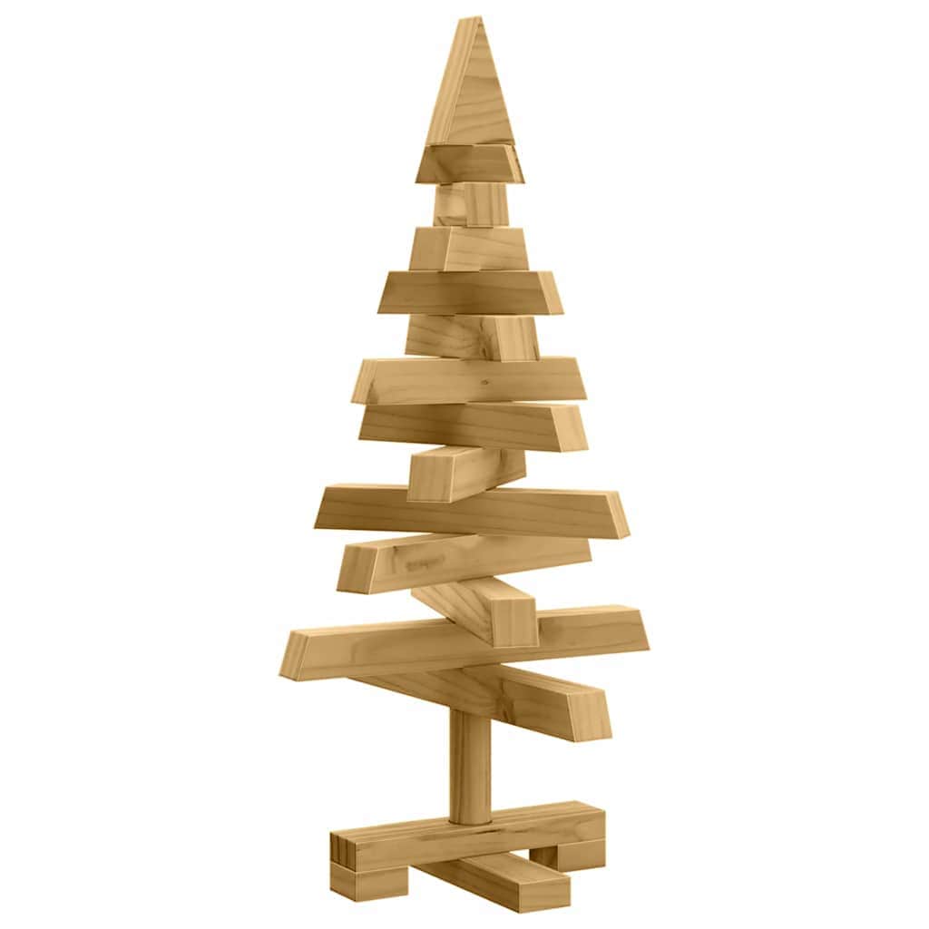 Classic Christmas Trees with Stand Brown 60cm Solid pine wood - Premium
