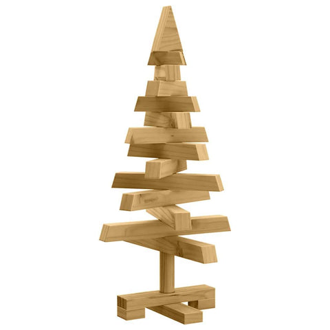 Classic Christmas Trees with Stand Brown 60cm Solid pine wood - Premium
