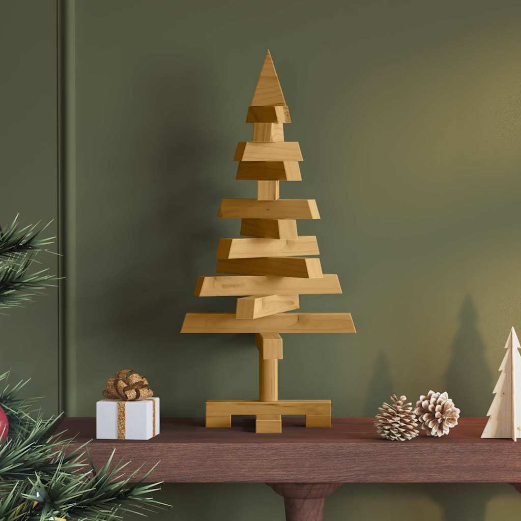 Classic Christmas Trees with Stand Brown 60cm Solid pine wood - Premium