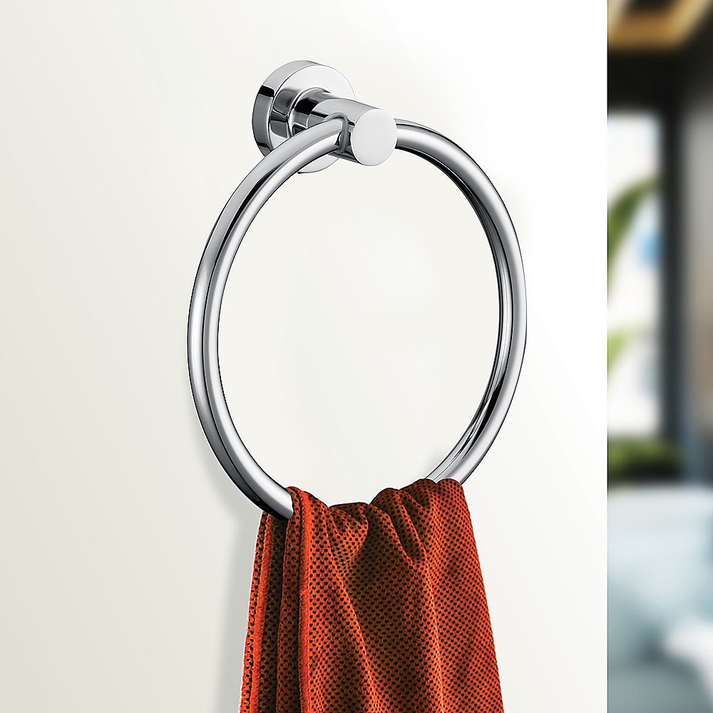 Classic Chrome Towel Rail Ring Bathroom