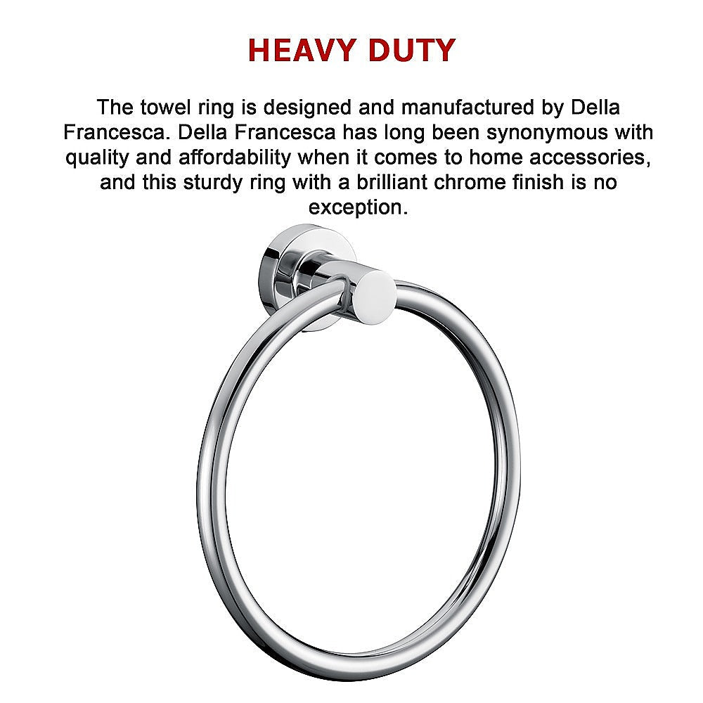 Classic Chrome Towel Rail Ring Bathroom