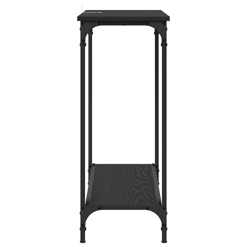 Classic Console Table Black oak  Engineered wood - Soft Upholstery