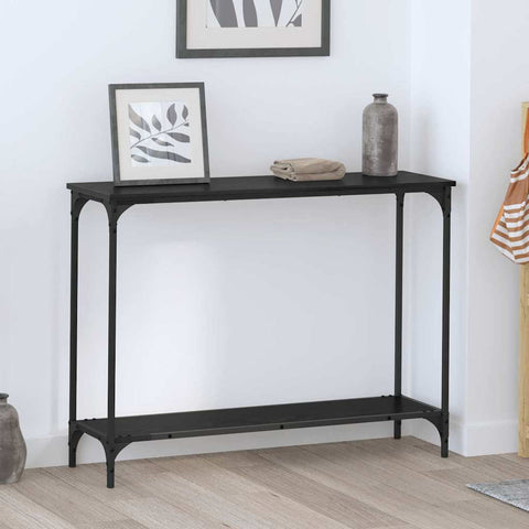 Classic Console Table Black oak  Engineered wood - Soft Upholstery