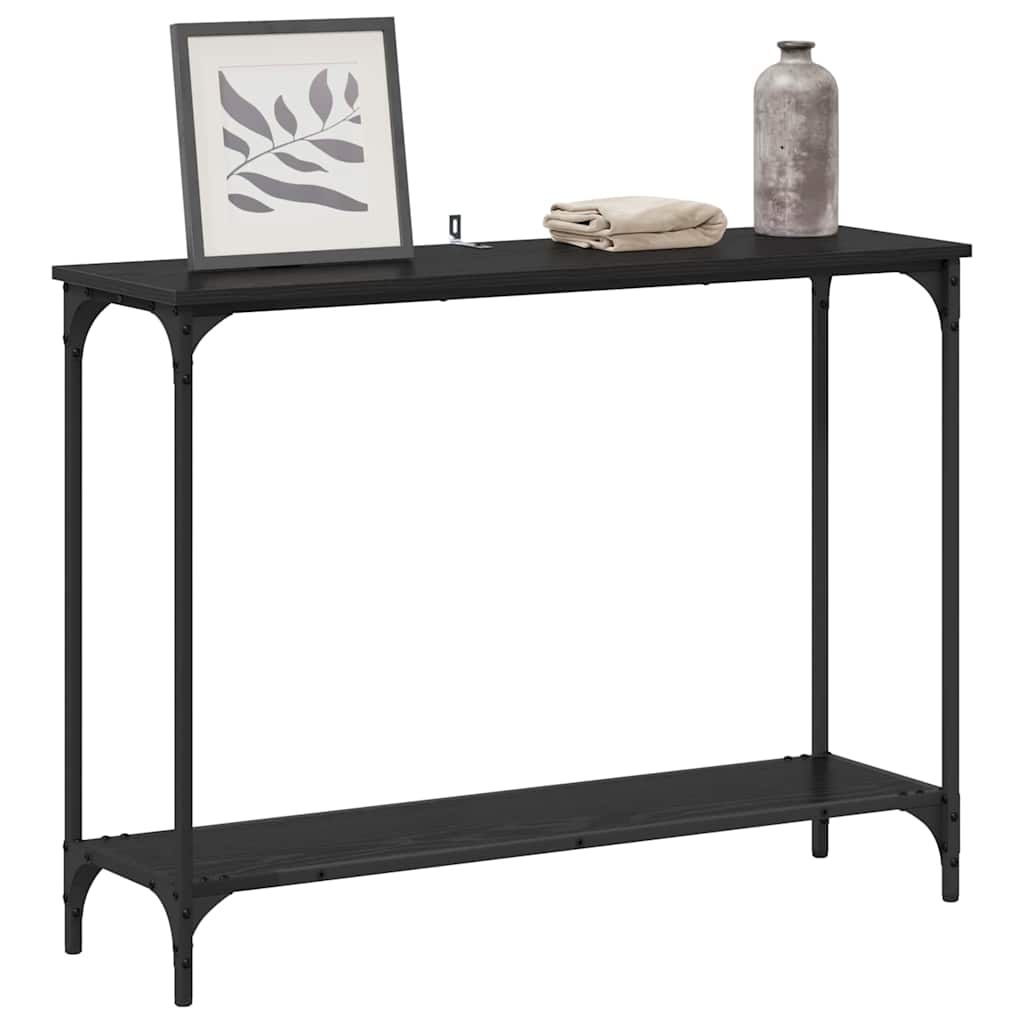 Classic Console Table Black oak  Engineered wood - Soft Upholstery