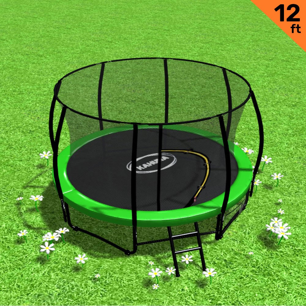 Green trampoline 1x12cm, side view