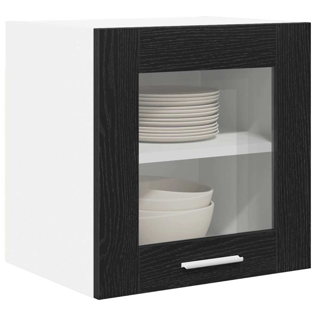 Classic Hanging Cabinet Riga Black Oak Engineered Wood | Wood finish