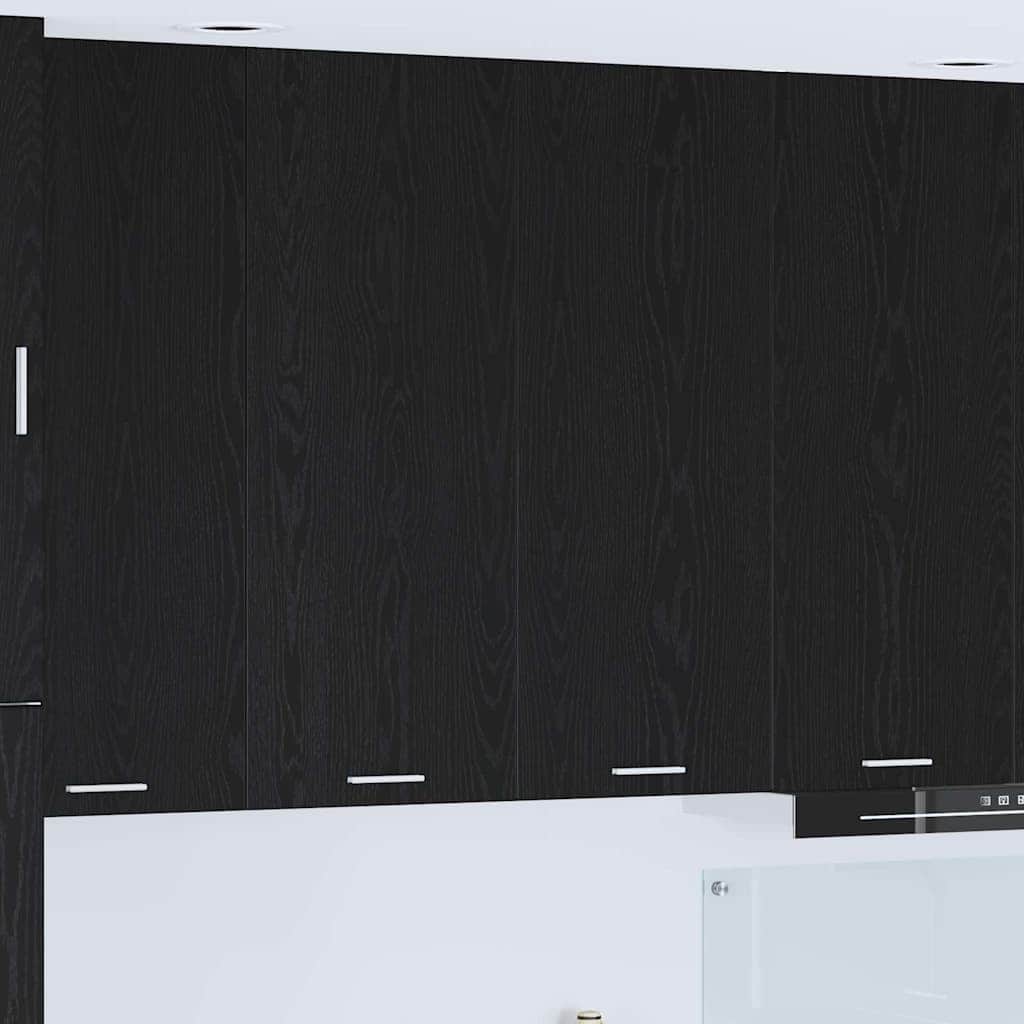 Classic Hanging Cabinet Riga Black Oak Engineered Wood - Premium