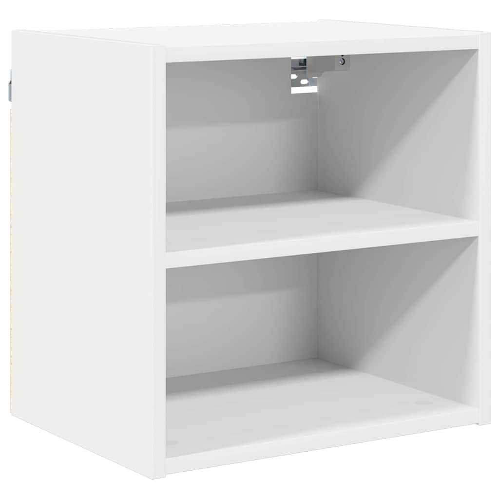 White colour - Classic Hanging Cabinet Riga White Engineered Wood - Designer Finish
