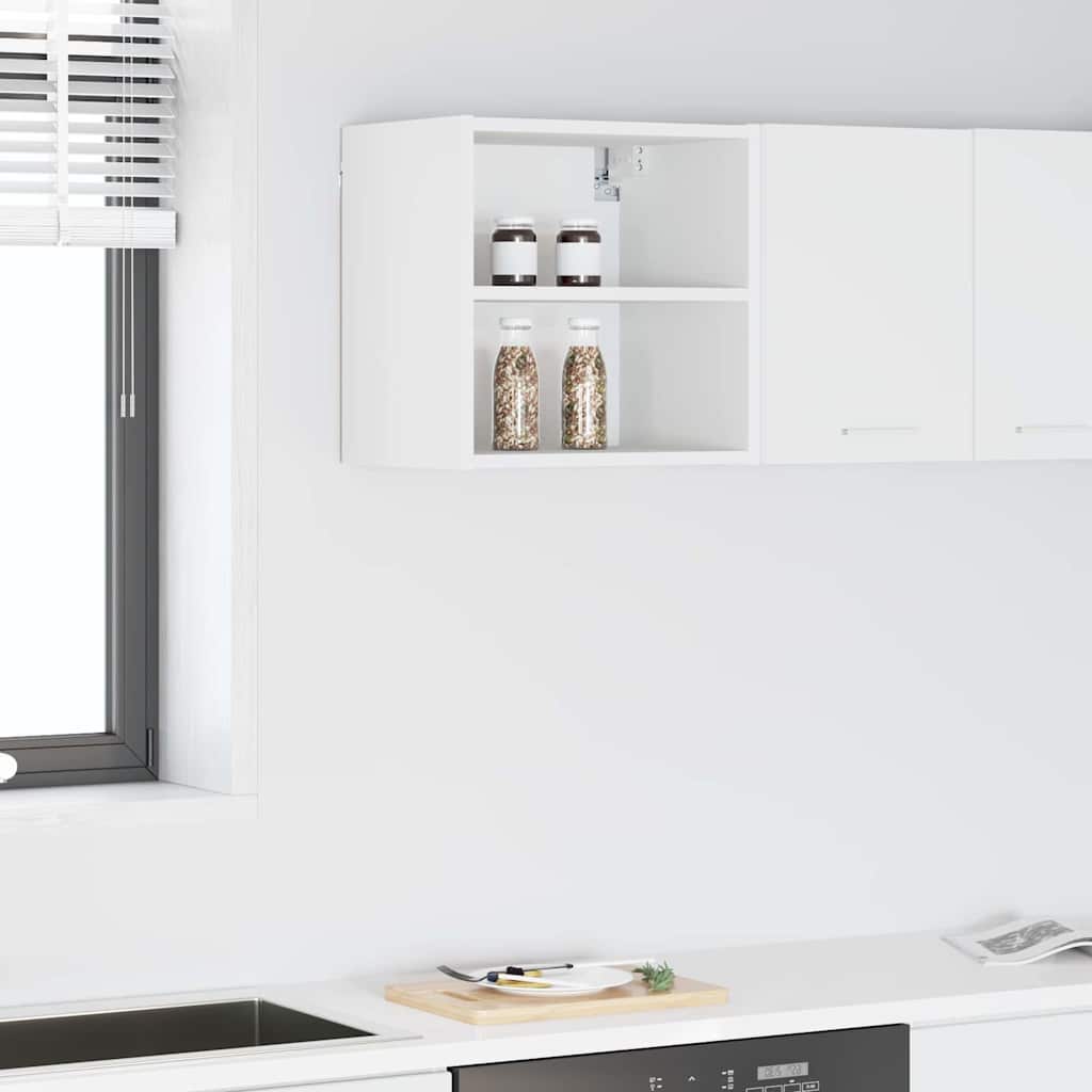 Classic Hanging Cabinet Riga White Engineered Wood - Designer Finish