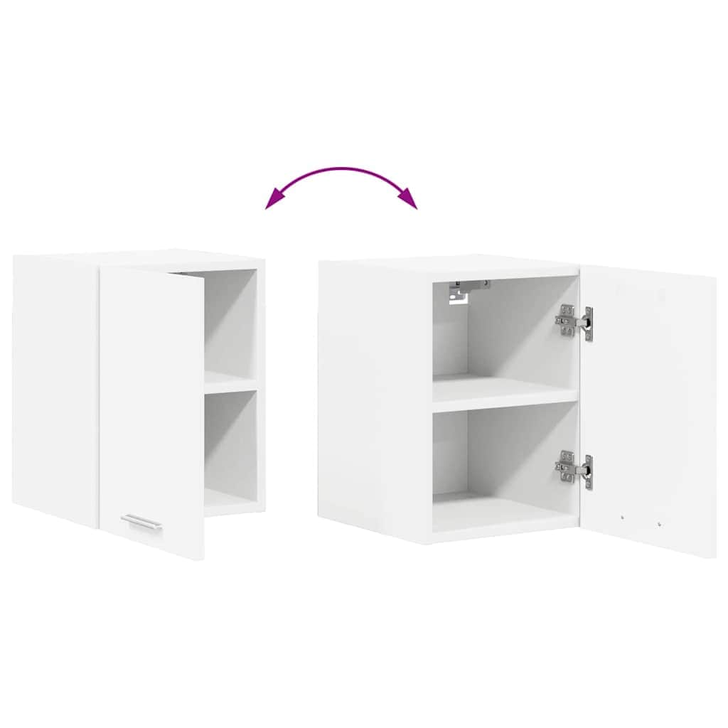 Classic Hanging Cabinet with Shelf Riga 2 pcs White - Space-Saving