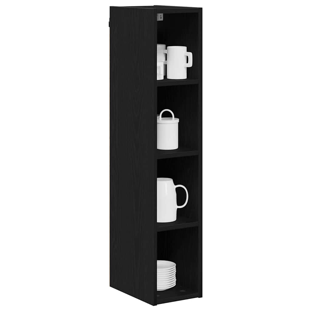Classic Hanging Cabinet with Shelf Riga Black Oak - Soft Upholstery