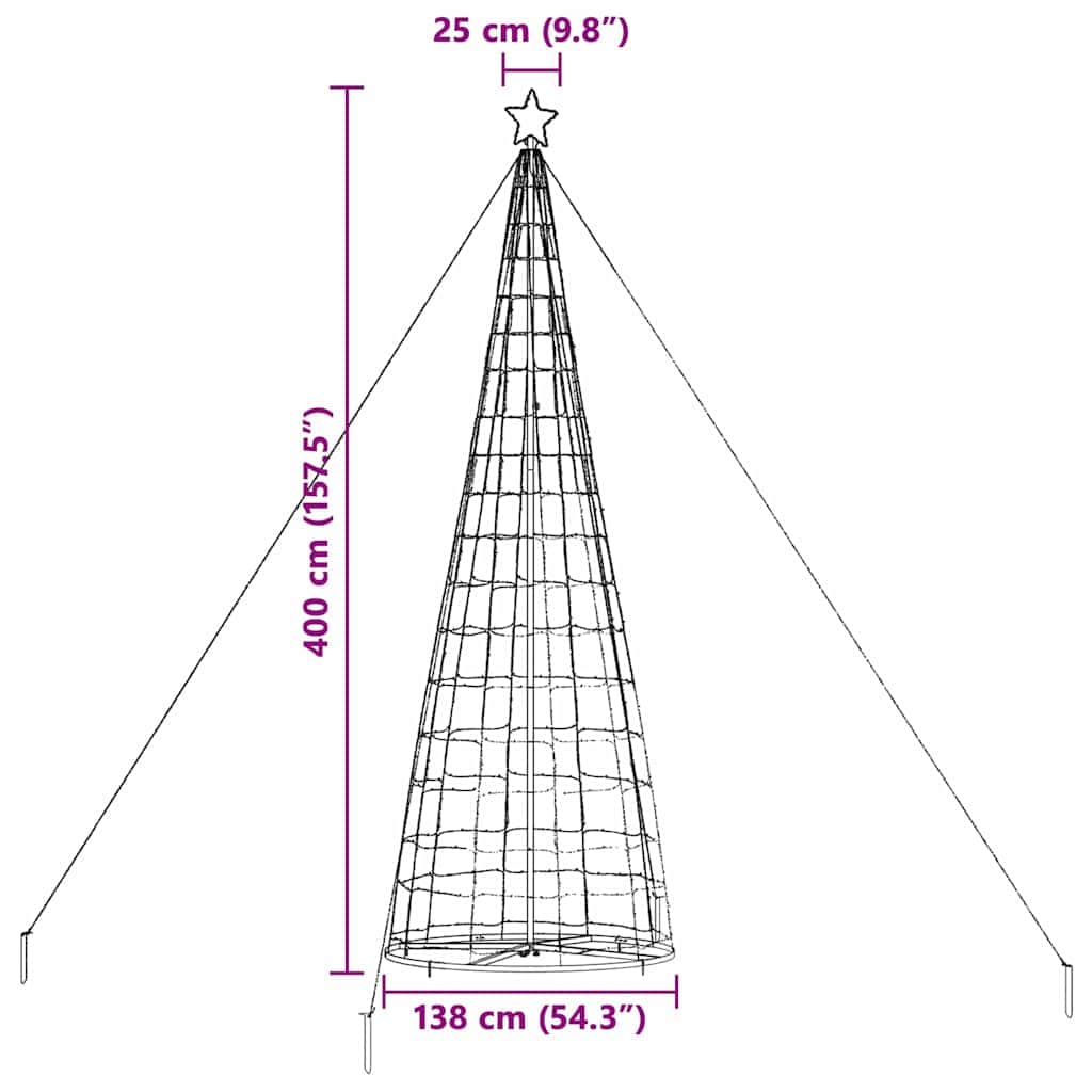 Classic LED Christmas Tree Warm White Iron - Designer Finish