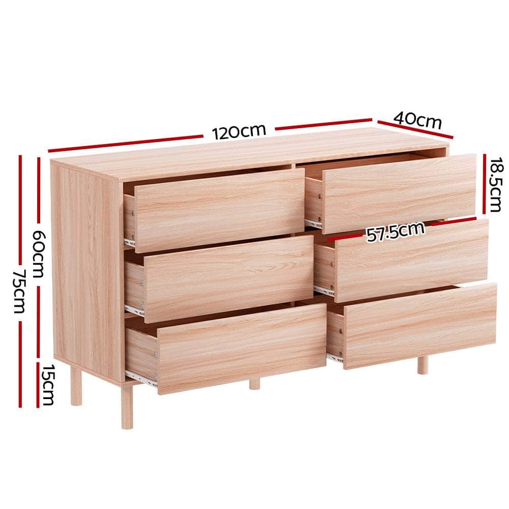 Classic Pine Chest of Drawers Cabinet for Bedroom Storage