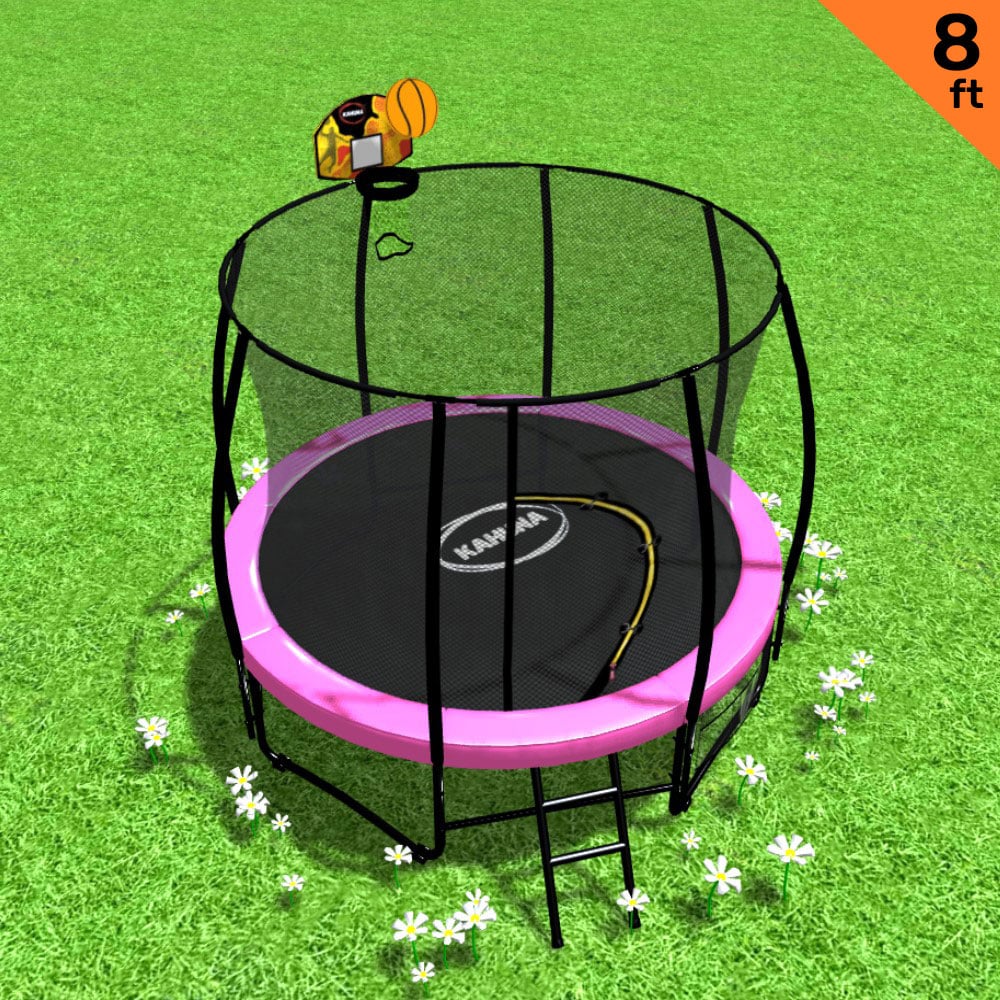 Trampoline 8ft Pink Basketball 1x8cm