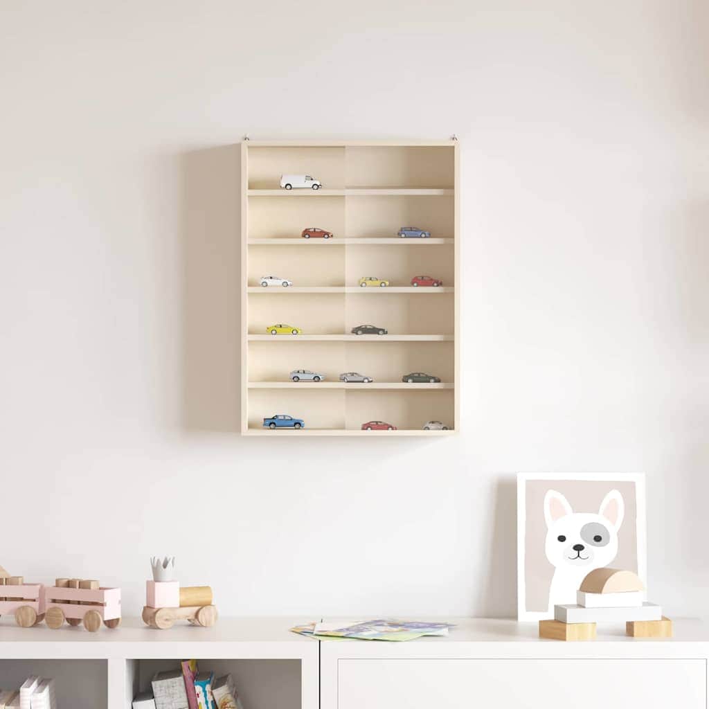 Classic Wooden Collector's Display Case Brown  Plywood - Soft
