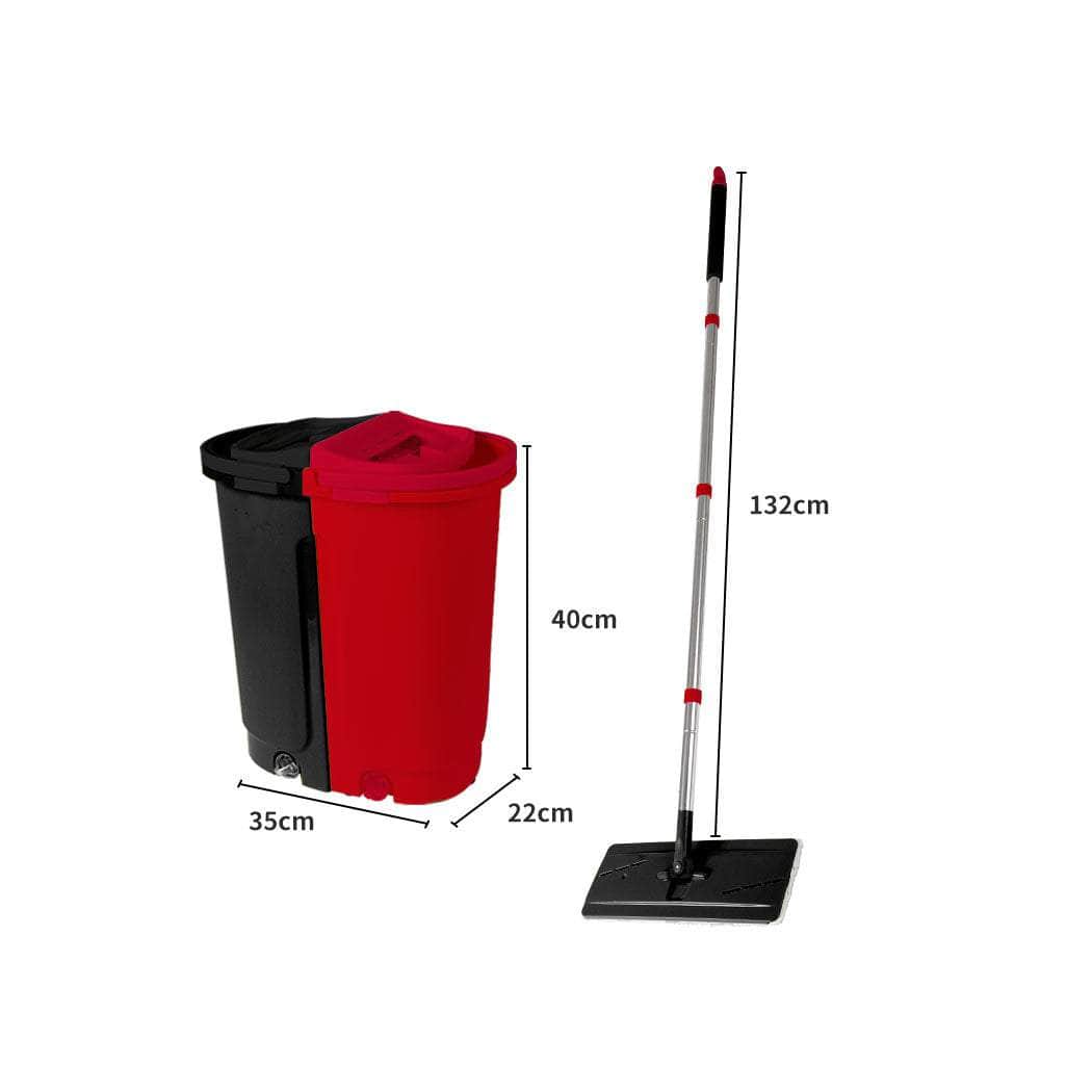 Cleanflo Flat Mop Bucket Cleaner Stainless Black