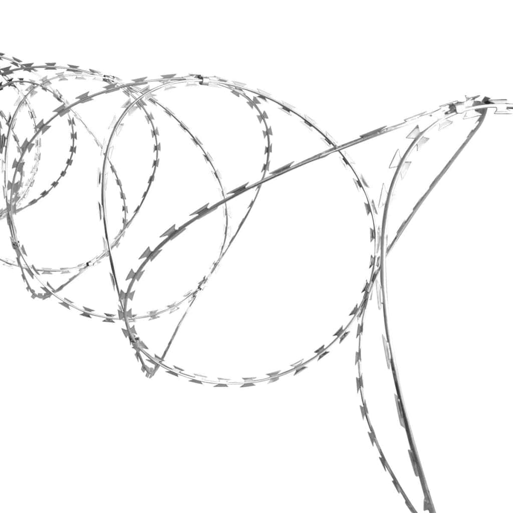 Clipped Concertina NATO Razor Wire Galvanised Steel 300 m