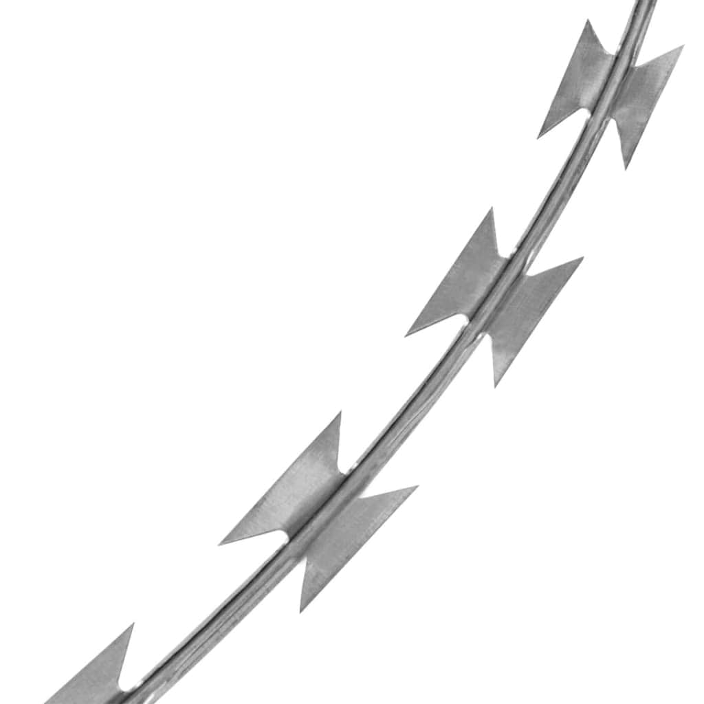 Clipped Concertina NATO Razor Wire Galvanised Steel 300 m