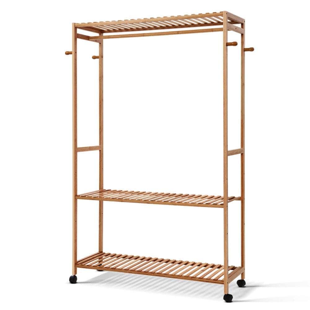 Clothes Rack Coat Stand 165X112Cm Hanger Wheels