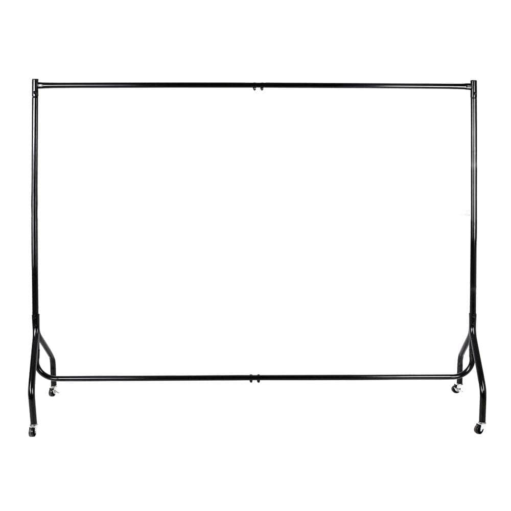 Clothes Rack Coat Stand 6Ft Rail Wheels