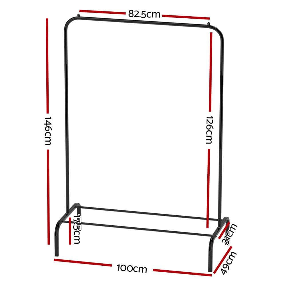 Clothes Rack Garment Rail Coat Hat Hook Hanger Display Stand Storage