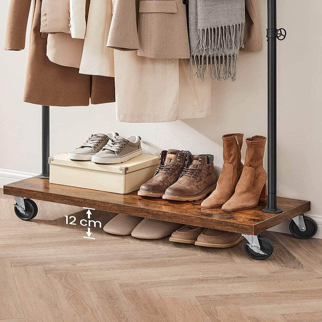 Clothes Rack Rustic Brown And Black Hsr65Bxv1