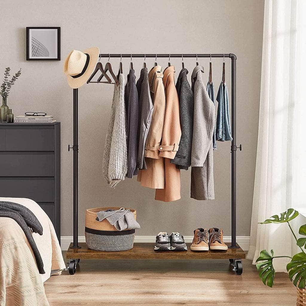 Clothes Rack Rustic Brown And Black Hsr65Bxv1