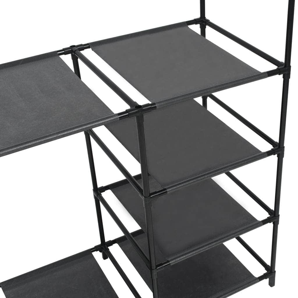 Clothes Rack Steel and Non-woven Fabric Black