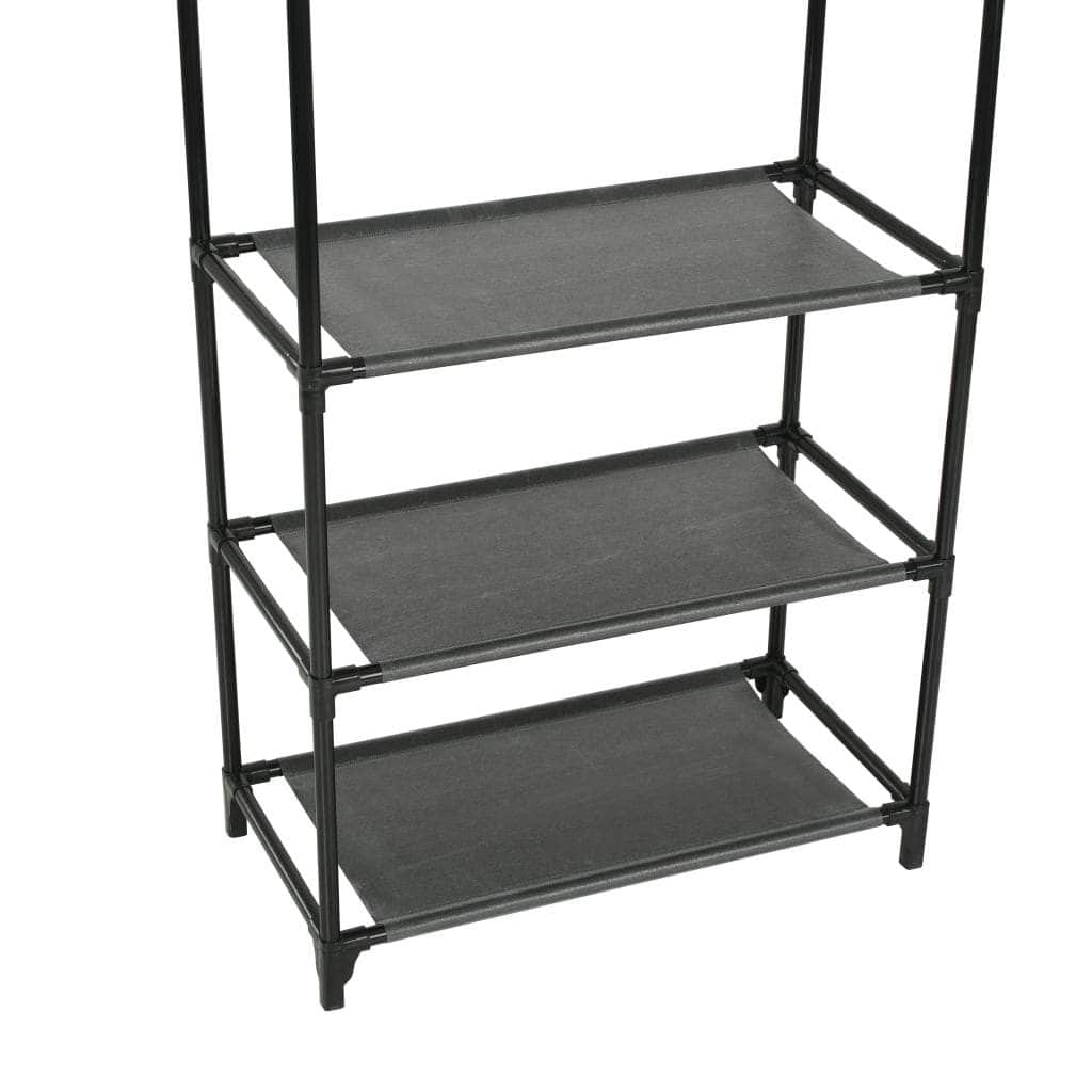 Clothes Rack Steel & Non-woven Fabric Black