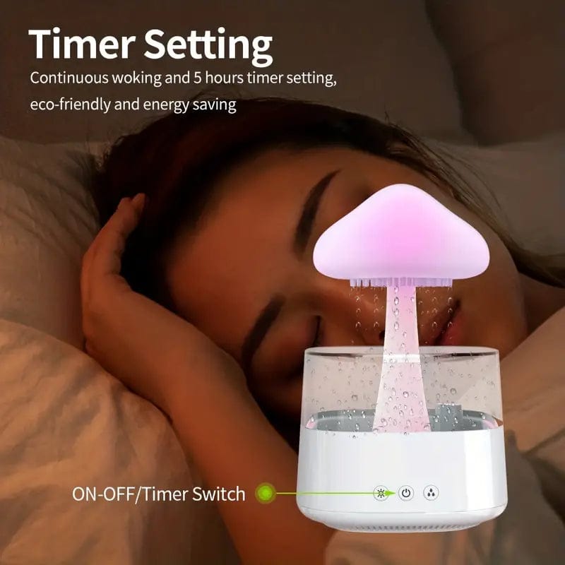 Cloud Rain Humidifier - Colorful Light & Aromatherapy Machine for Home, Bedroom, and Desktop - Perfect Gift for Men